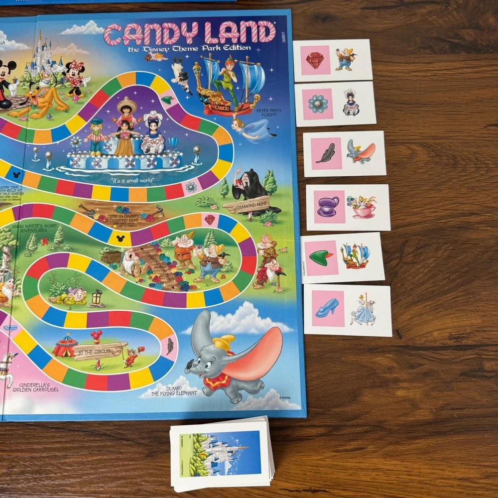 Candy Land The Disney Theme Park Edition Board Game 2009 Hasbro USA Complete